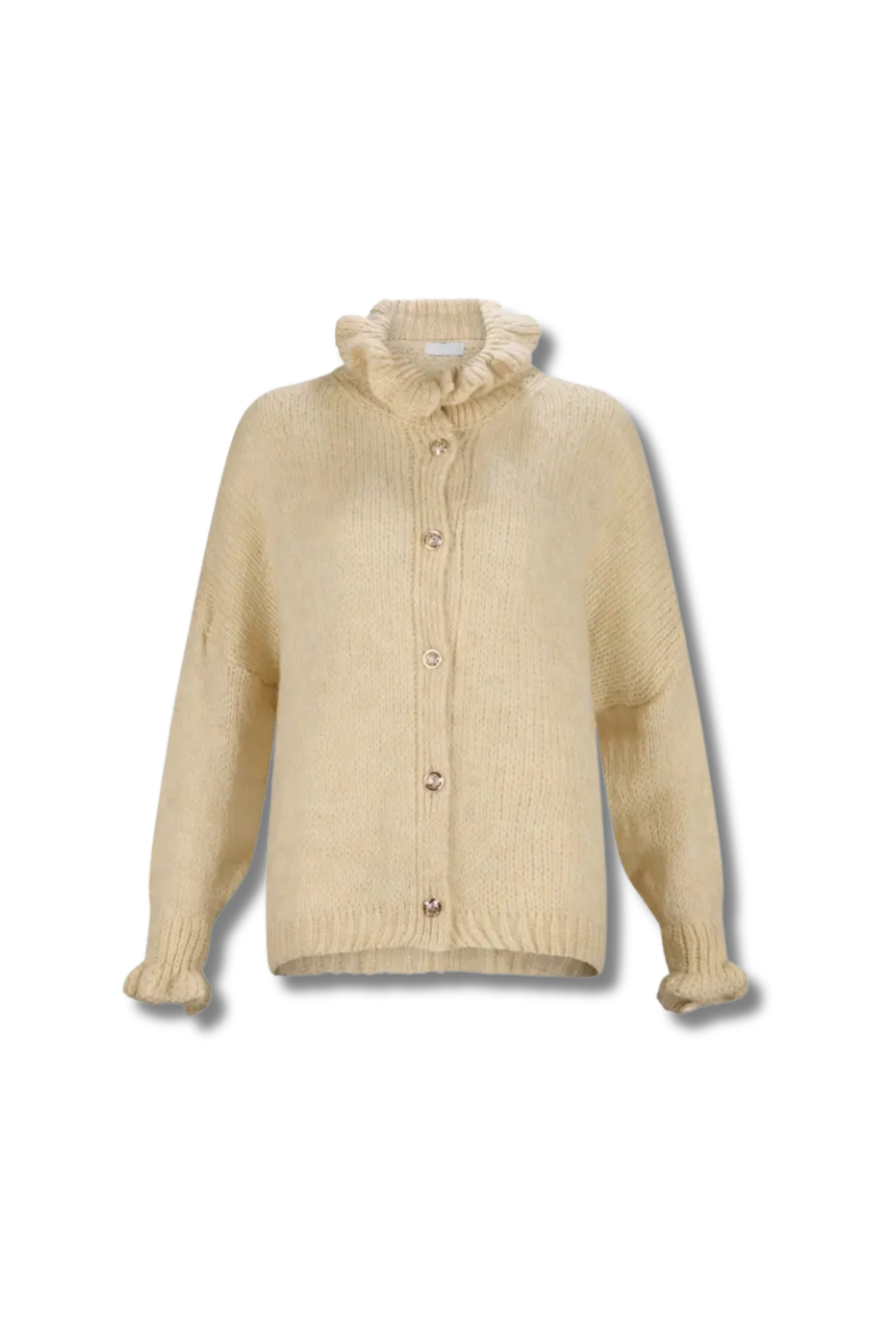 EMELY – Weicher Strick-Cardigan mit Rüschen